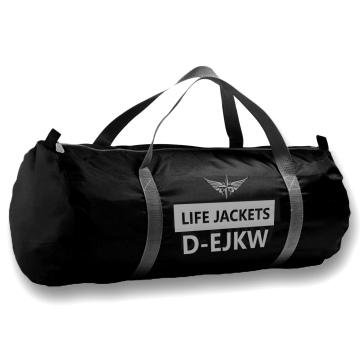 Schwimmwestentasche personalisiert  schwarz